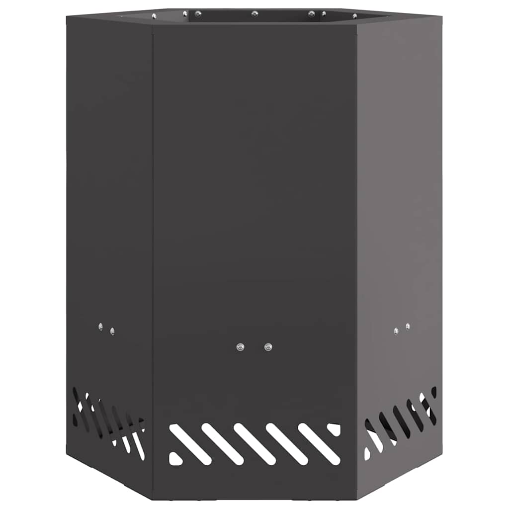 vidaXL Smokeless Fire Pit Black 38 x 38 x 51 cm Steel - 10751