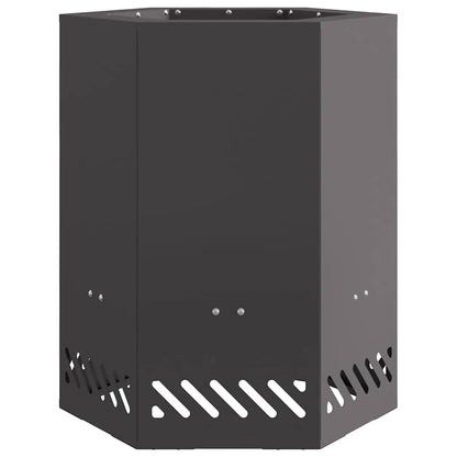vidaXL Smokeless Fire Pit Black 38 x 38 x 51 cm Steel - 10751