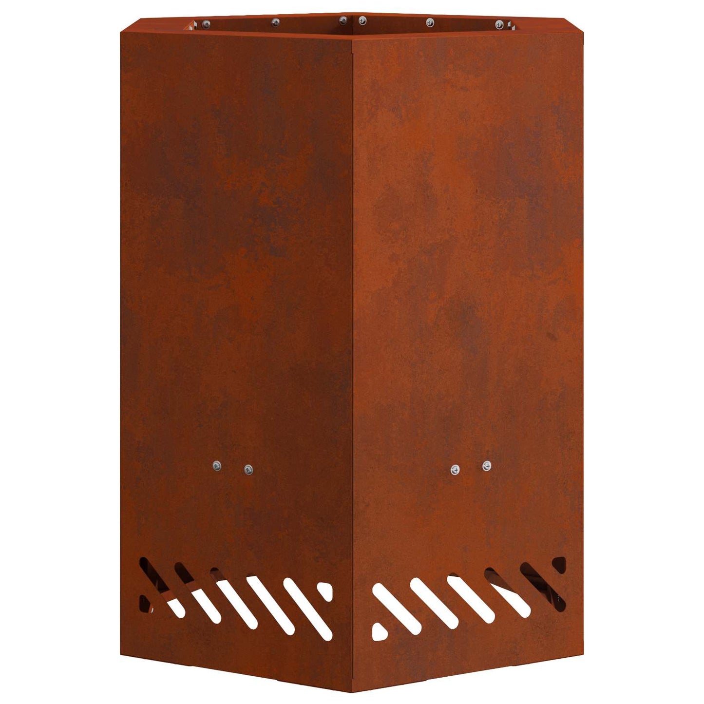 vidaXL Smokeless Fire Pit Brown 38 x 38 x 51 cm Weathering Steel - 10758