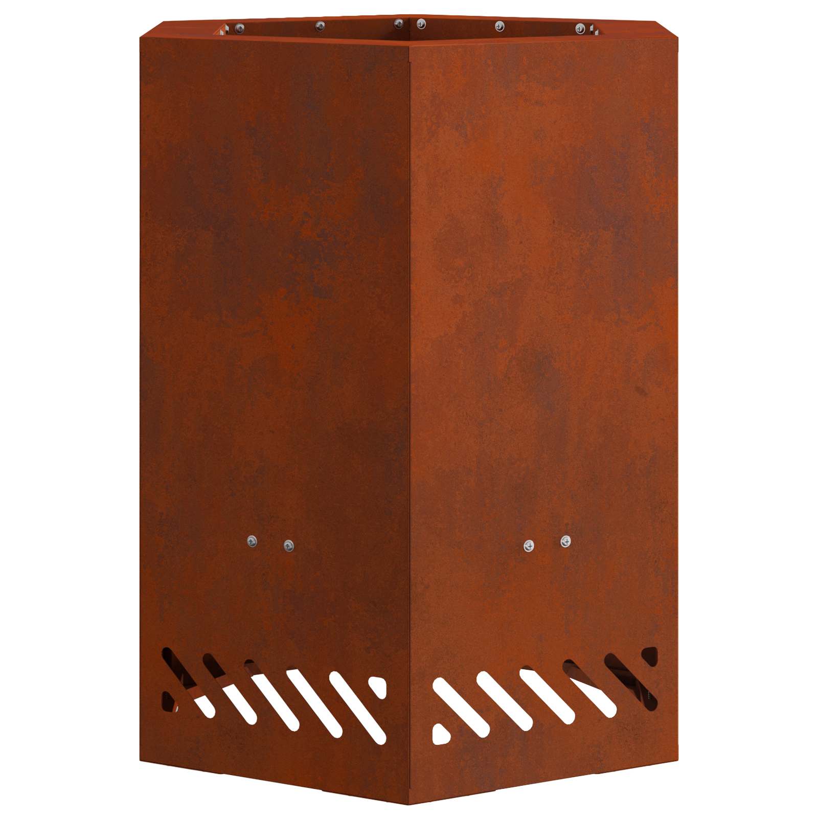 vidaXL Smokeless Fire Pit Brown 38 x 38 x 51 cm Weathering Steel - 10758