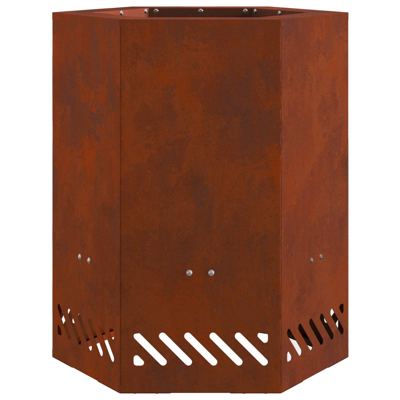 vidaXL Smokeless Fire Pit Brown 38 x 38 x 51 cm Weathering Steel - 10758