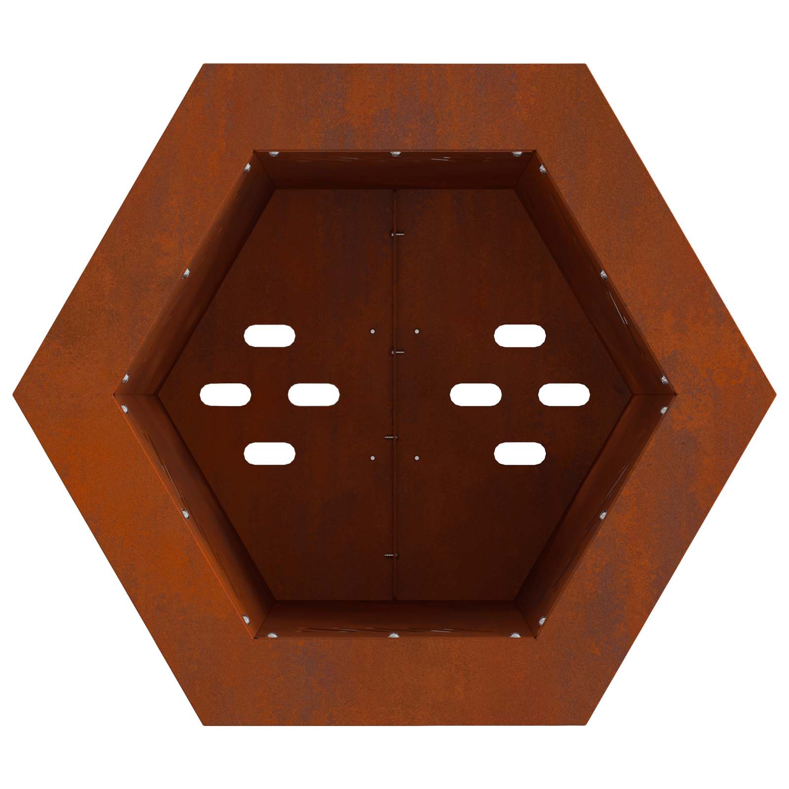 vidaXL Smokeless Fire Pit Brown 38 x 38 x 51 cm Weathering Steel - 10758