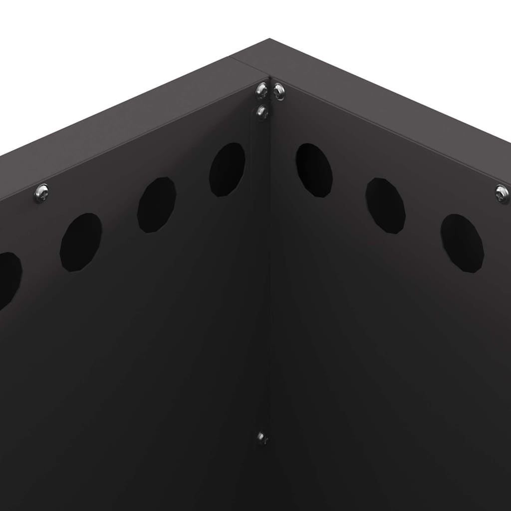 vidaXL Smokeless Fire Pit Black 48 x 48 x 50 cm Steel