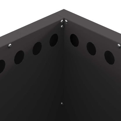 vidaXL Smokeless Fire Pit Black 48 x 48 x 50 cm Steel