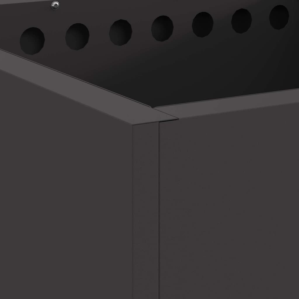 vidaXL Smokeless Fire Pit Black 48 x 48 x 50 cm Steel