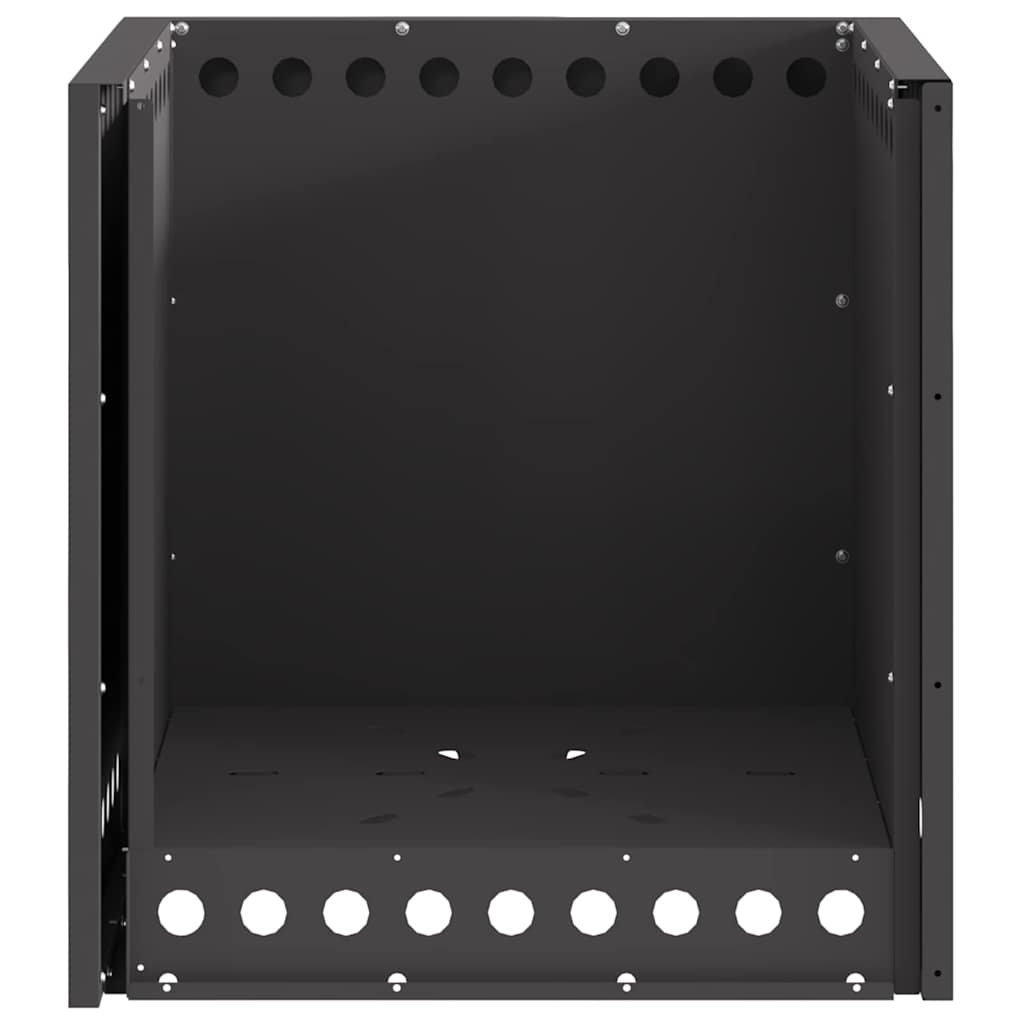 vidaXL Smokeless Fire Pit Black 48 x 48 x 50 cm Steel