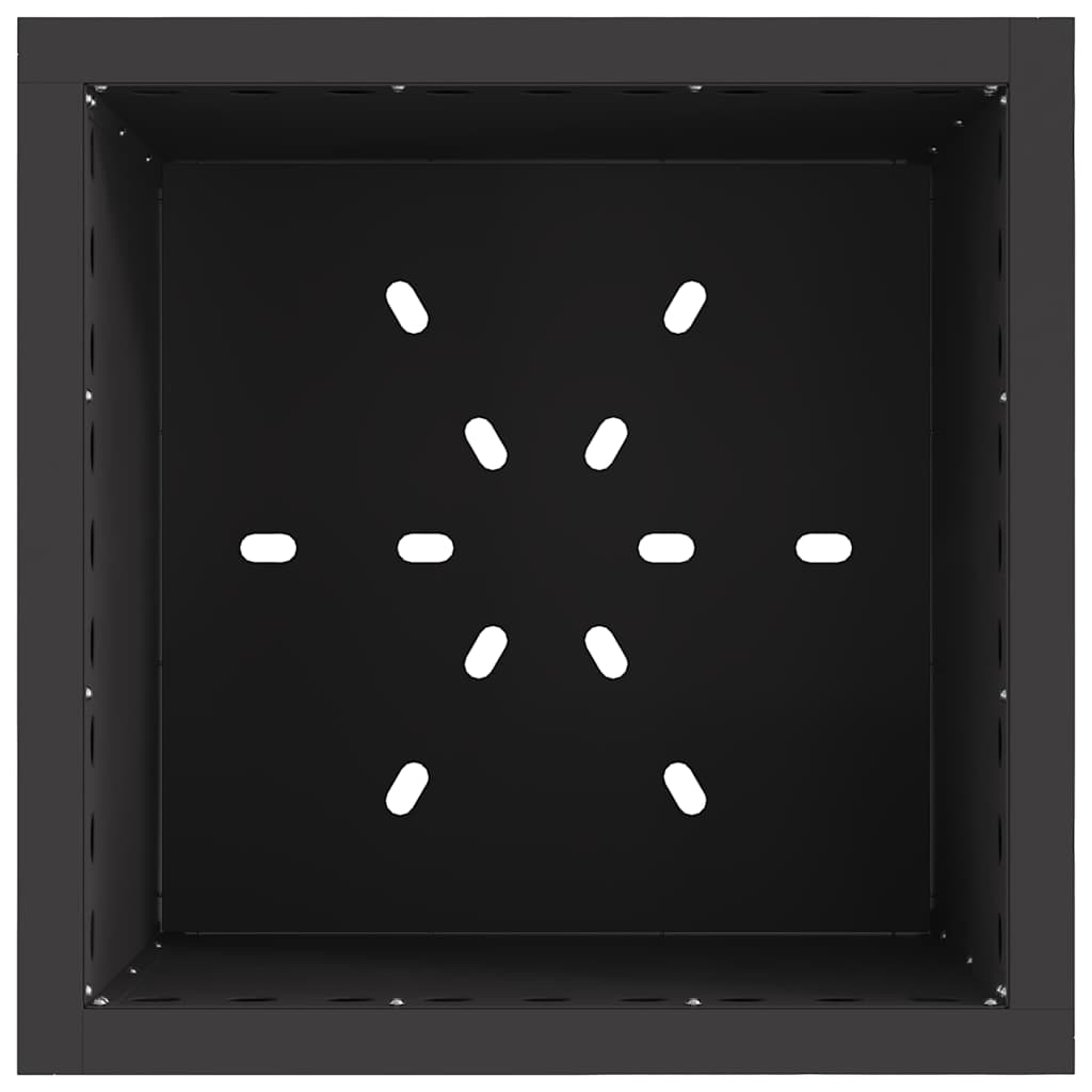 vidaXL Smokeless Fire Pit Black 48 x 48 x 50 cm Steel