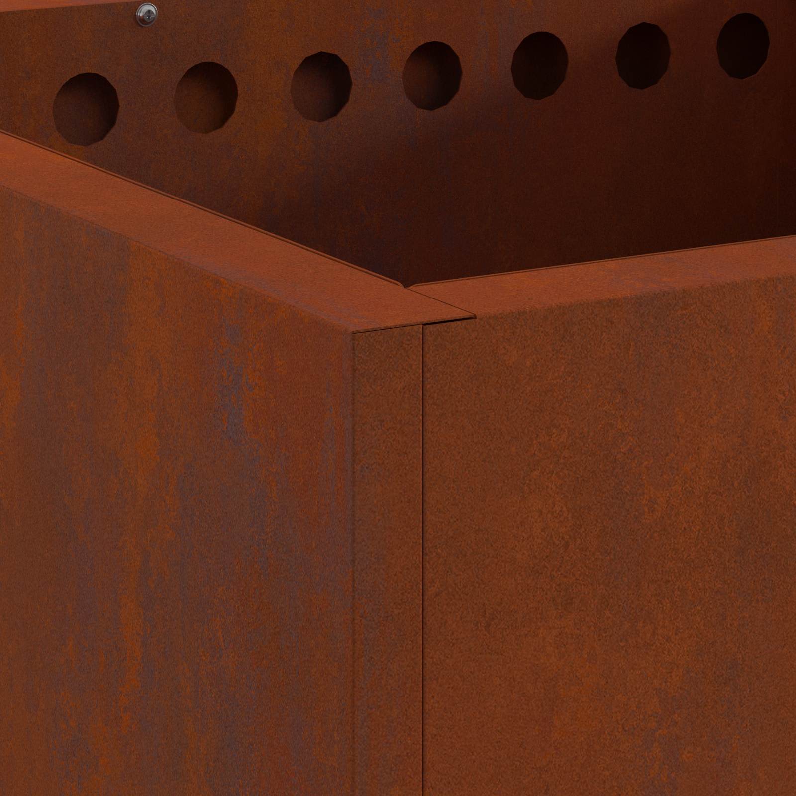 vidaXL Smokeless Fire Pit Brown 48 x 48 x 50 cm Weathering Steel