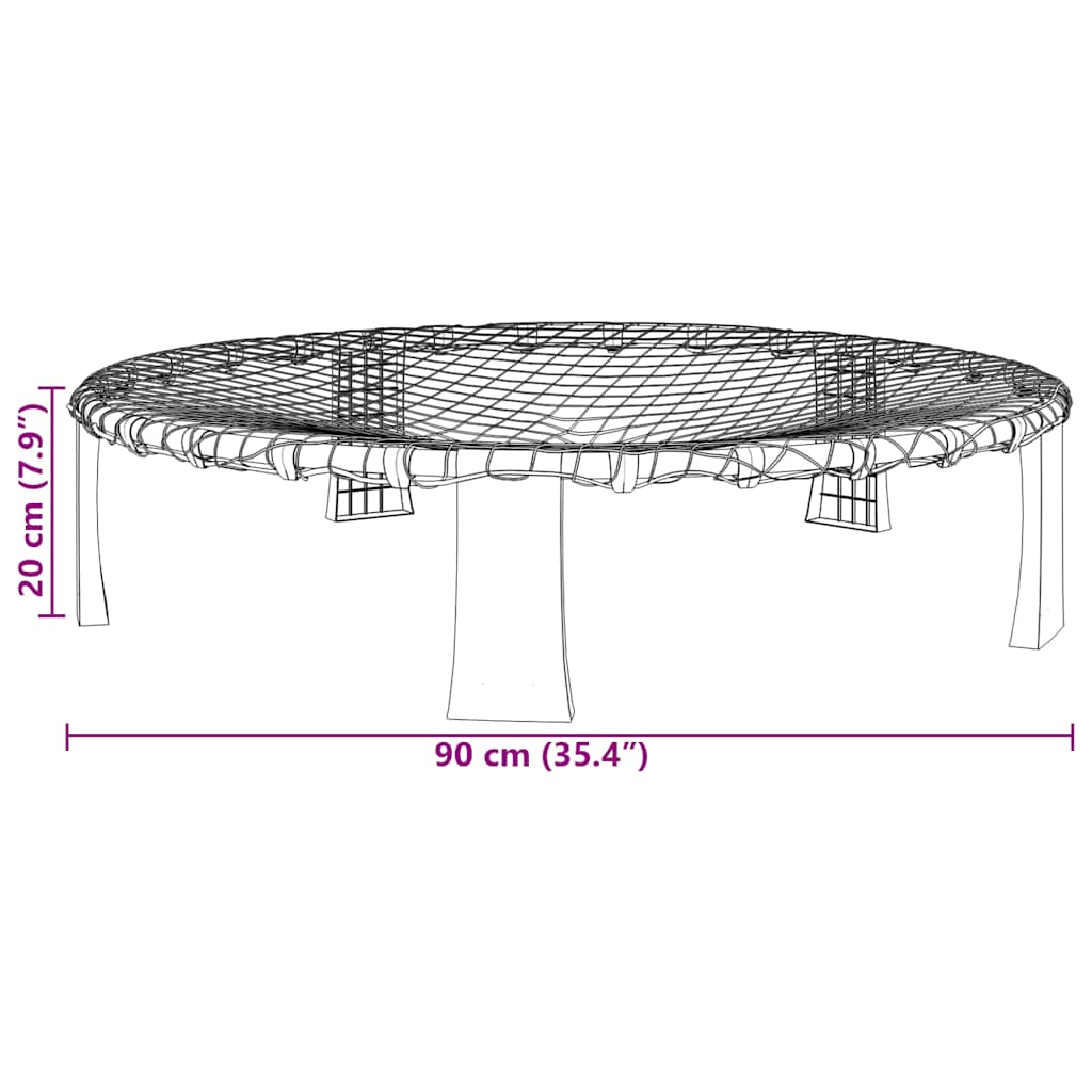 vidaXL Roundnet Set of 3 Balls and Extra Pump Ø90x20 cm - Blue