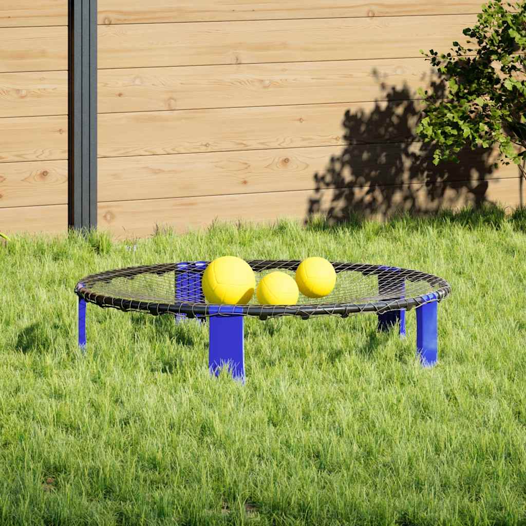 vidaXL Roundnet Set of 3 Balls and Extra Pump Ø90x20 cm - Blue