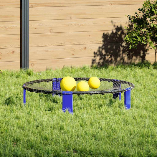 vidaXL Roundnet Set of 3 Balls and Extra Pump Ø90x20 cm - Blue