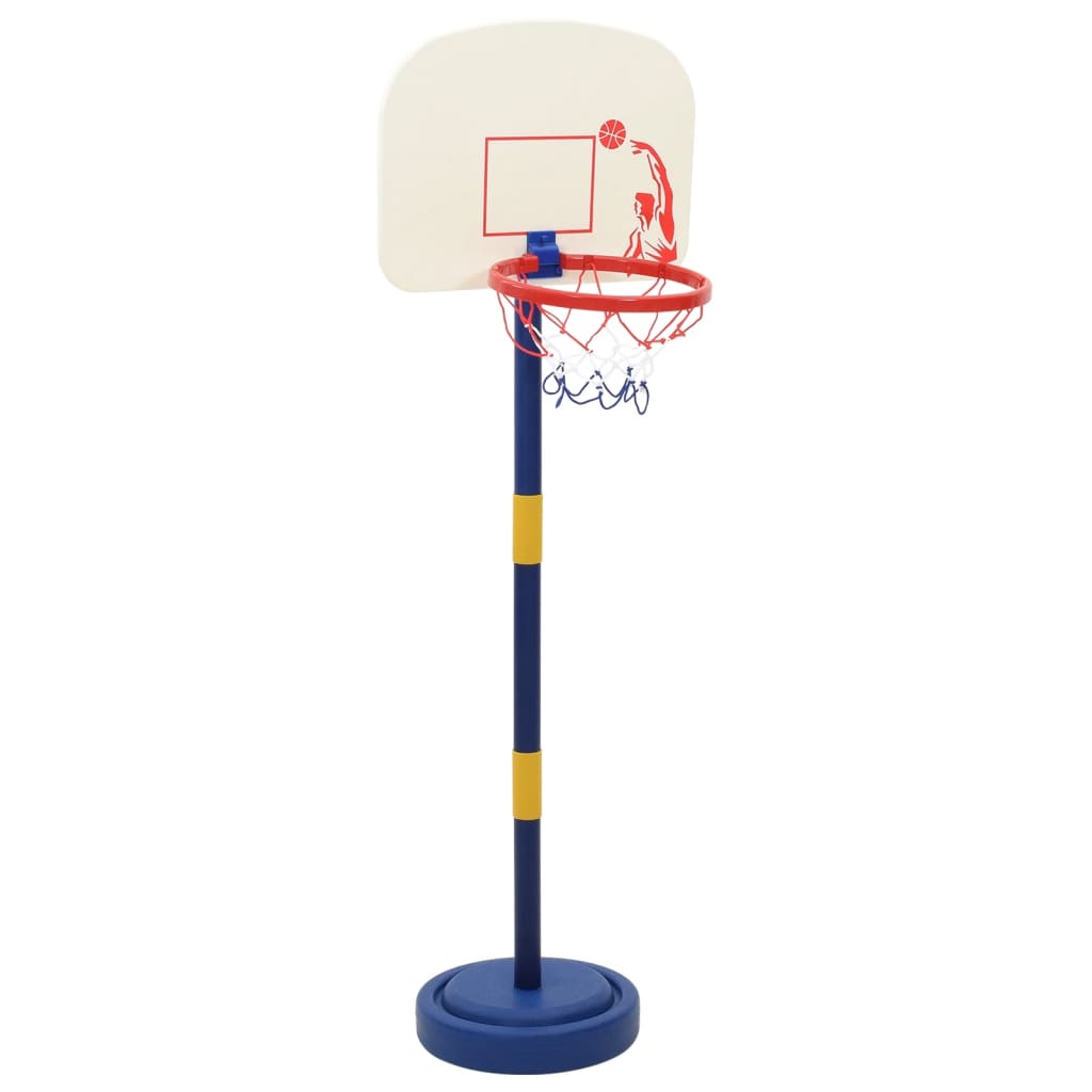 vidaXL Basketball Stand with Ball and Pump Adjustable Height 90/121 cm - Multicolour