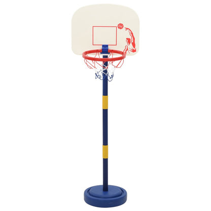vidaXL Basketball Stand with Ball and Pump Adjustable Height 90/121 cm - Multicolour