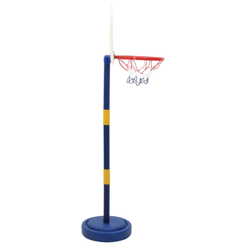 vidaXL Basketball Stand with Ball and Pump Adjustable Height 90/121 cm - Multicolour