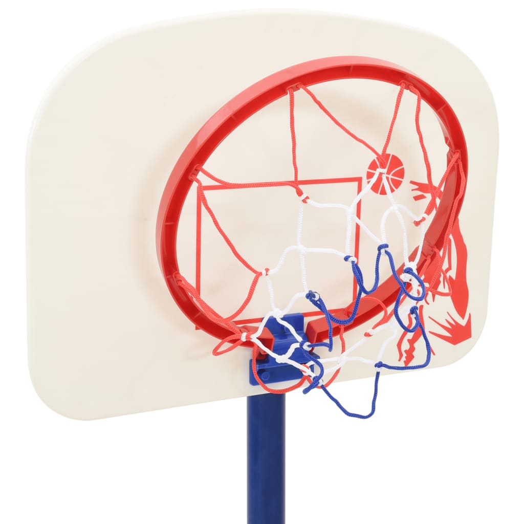 vidaXL Basketball Stand with Ball and Pump Adjustable Height 90/121 cm - Multicolour