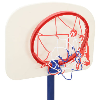 vidaXL Basketball Stand with Ball and Pump Adjustable Height 90/121 cm - Multicolour