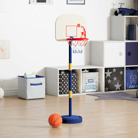 vidaXL Basketball Stand with Ball and Pump Adjustable Height 90/121 cm - Multicolour