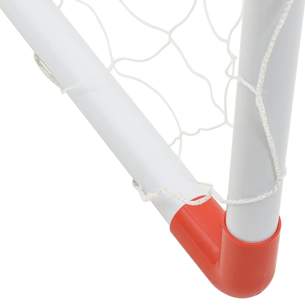 vidaXL Children's Football and Basketball Set with Balls 98x50x70 cm - White