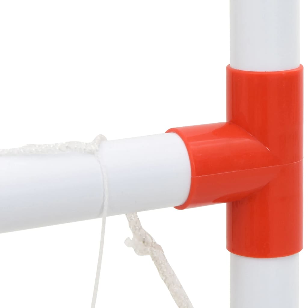 vidaXL Children's Football and Basketball Set with Balls 98x50x70 cm - White