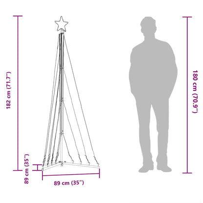 vidaXL LED Christmas Tree 339 LEDs Warm White 182 cm
