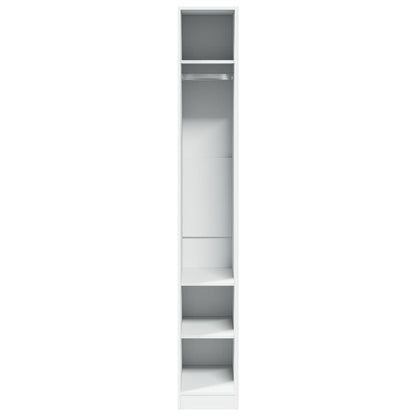 vidaXL Wardrobe White 30x50x200 cm Engineered Wood