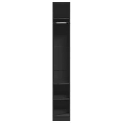 vidaXL Wardrobe Black 30x50x200 cm Engineered Wood
