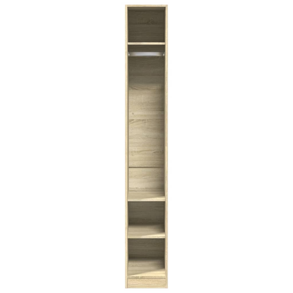 vidaXL Wardrobe Sonoma Oak 30x50x200 cm Engineered Wood - Brown
