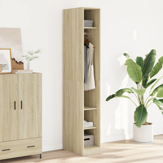 vidaXL Wardrobe Sonoma Oak 30x50x200 cm Engineered Wood - Brown
