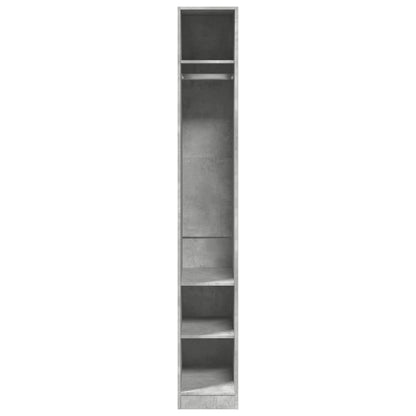 vidaXL Wardrobe Concrete Grey 30x50x200 cm Engineered Wood