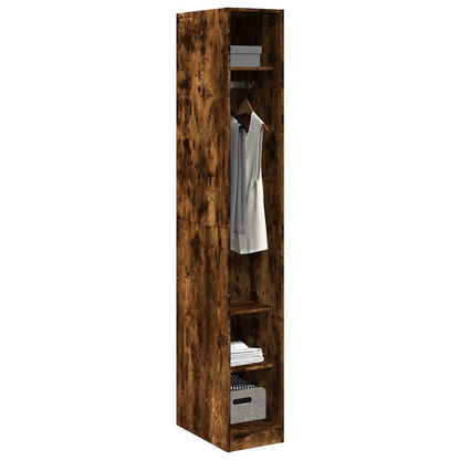 vidaXL Wardrobe Smoked Oak 30x50x200 cm Engineered Wood - Brown