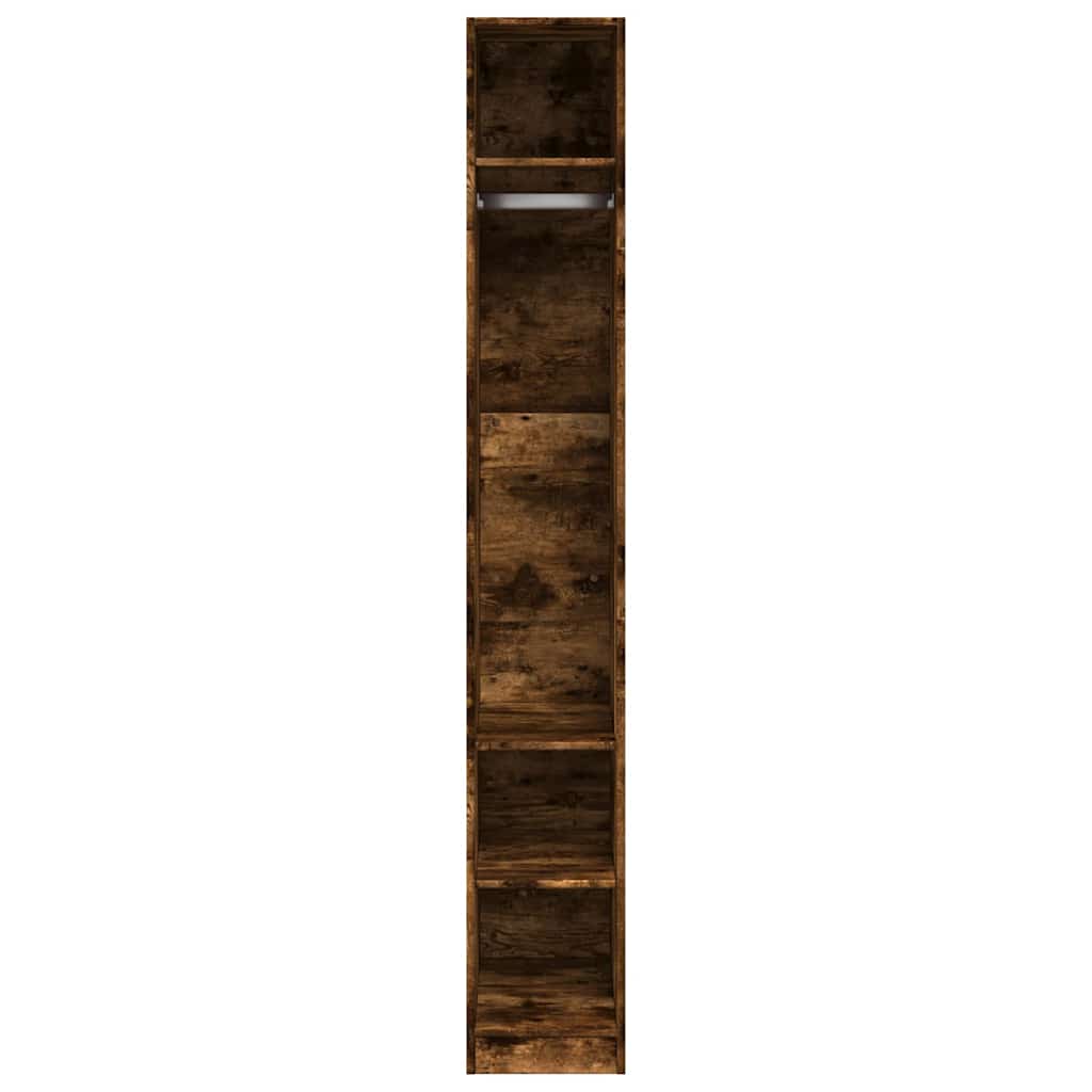 vidaXL Wardrobe Smoked Oak 30x50x200 cm Engineered Wood - Brown