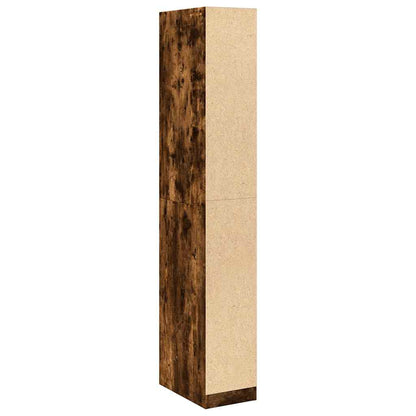vidaXL Wardrobe Smoked Oak 30x50x200 cm Engineered Wood - Brown