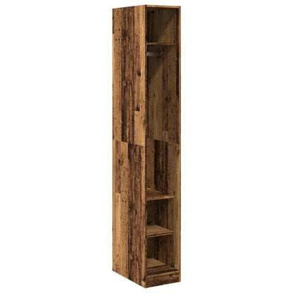 vidaXL Wardrobe Old Wood 30x50x200 cm Engineered Wood - Brown
