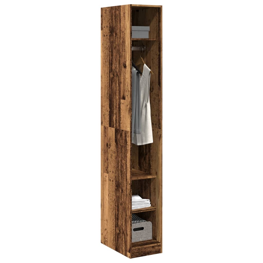 vidaXL Wardrobe Old Wood 30x50x200 cm Engineered Wood - Brown