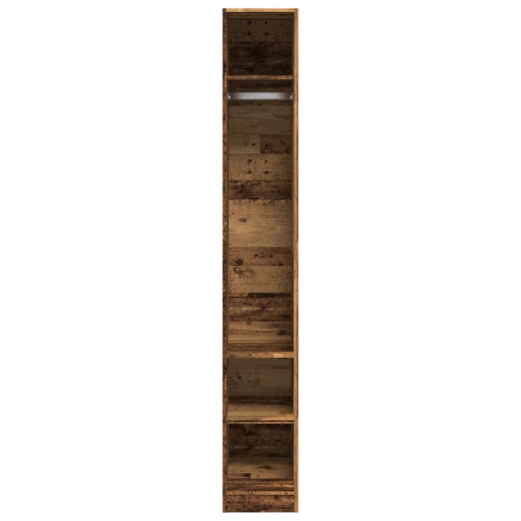 vidaXL Wardrobe Old Wood 30x50x200 cm Engineered Wood - Brown