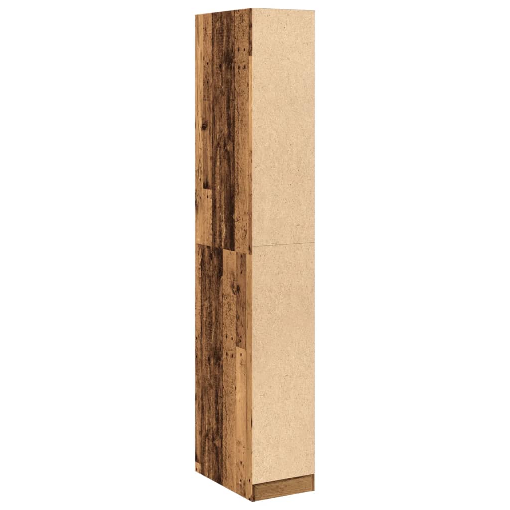vidaXL Wardrobe Old Wood 30x50x200 cm Engineered Wood - Brown