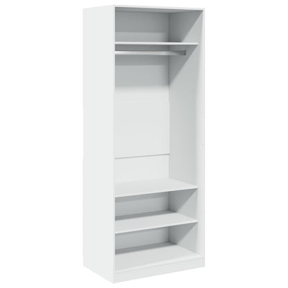 vidaXL Wardrobe White 80x50x200 cm Engineered Wood