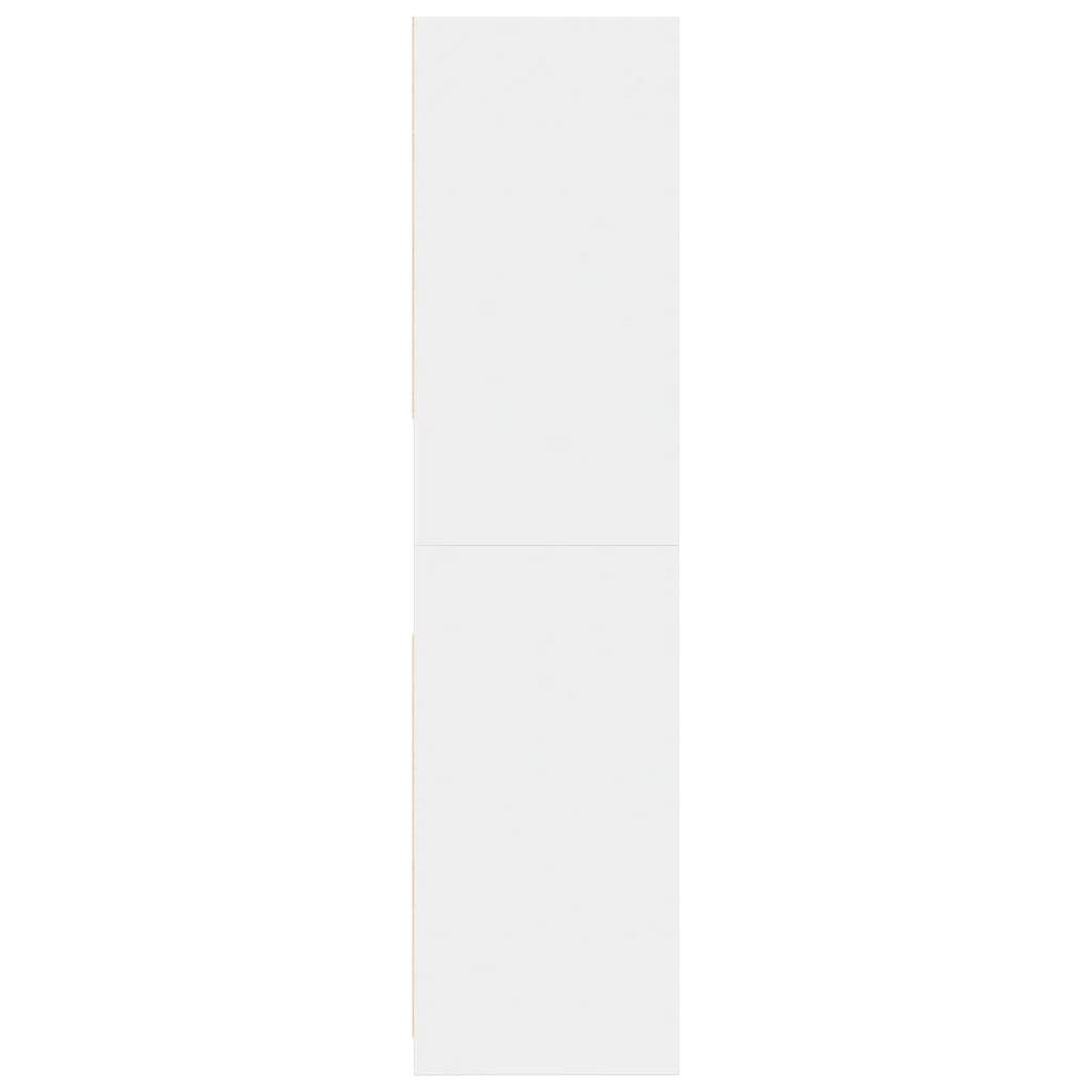 vidaXL Wardrobe White 80x50x200 cm Engineered Wood