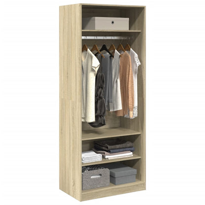 vidaXL Wardrobe Sonoma Oak 80x50x200 cm Engineered Wood - Brown