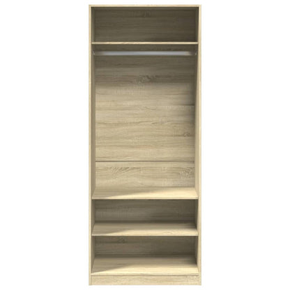 vidaXL Wardrobe Sonoma Oak 80x50x200 cm Engineered Wood - Brown