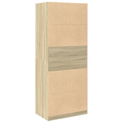 vidaXL Wardrobe Sonoma Oak 80x50x200 cm Engineered Wood - Brown