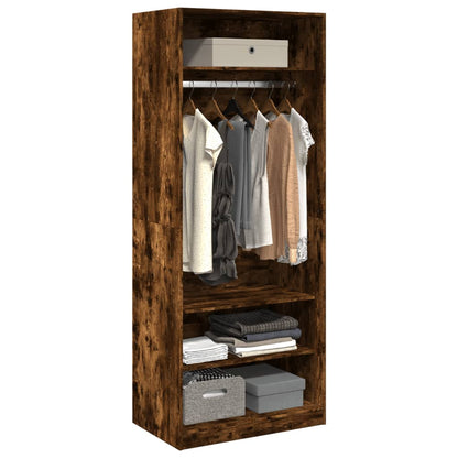 vidaXL Wardrobe Smoked Oak 80x50x200 cm Engineered Wood - Brown
