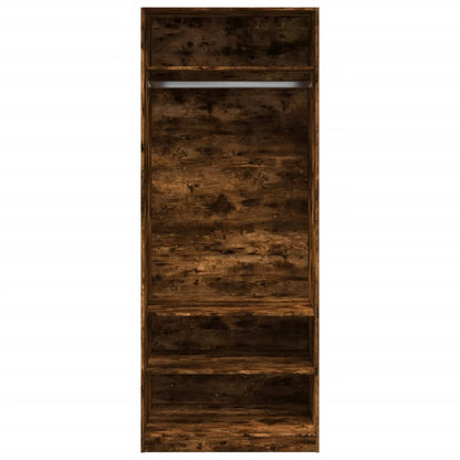 vidaXL Wardrobe Smoked Oak 80x50x200 cm Engineered Wood - Brown