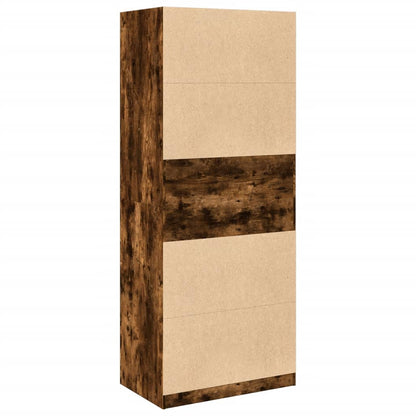 vidaXL Wardrobe Smoked Oak 80x50x200 cm Engineered Wood - Brown