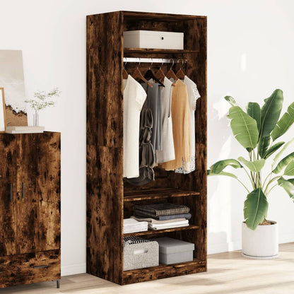 vidaXL Wardrobe Smoked Oak 80x50x200 cm Engineered Wood - Brown