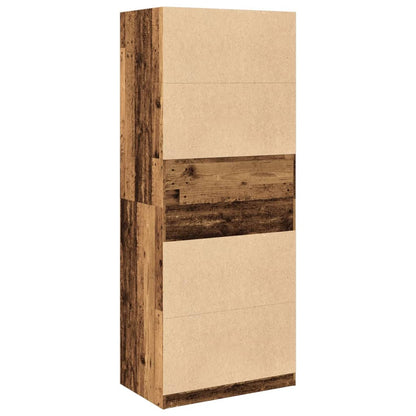 vidaXL Wardrobe Old Wood 80x50x200 cm Engineered Wood - Brown