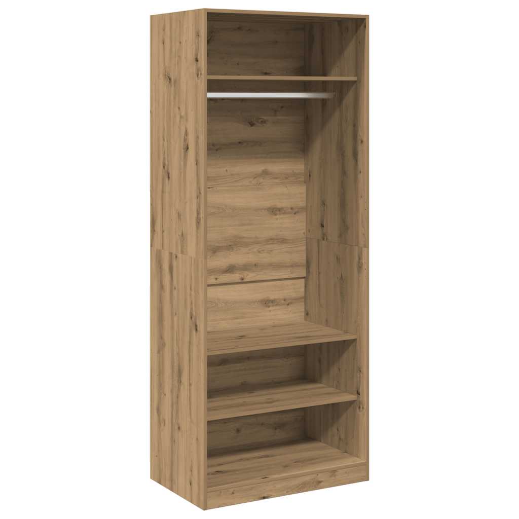 vidaXL Wardrobe Artisian Oak 80x50x200 cm Engineered Wood - Brown