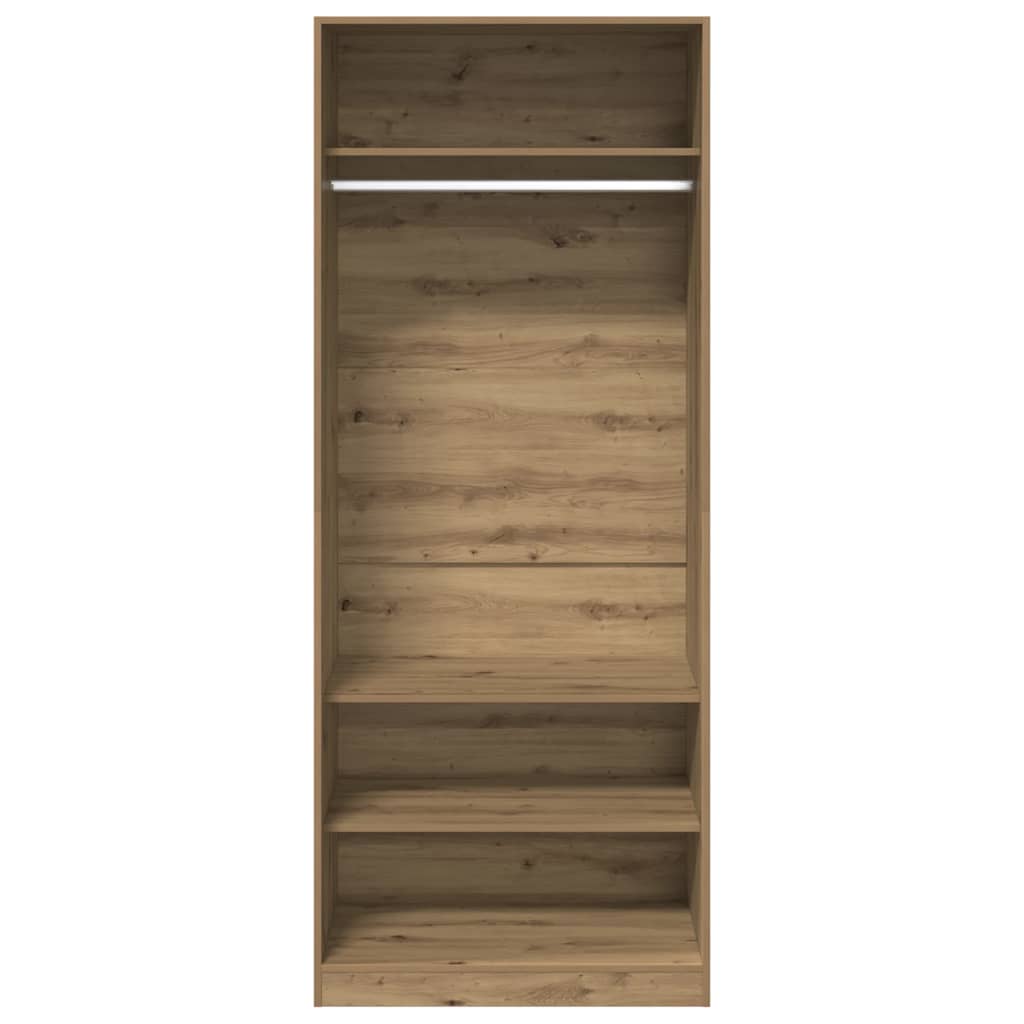 vidaXL Wardrobe Artisian Oak 80x50x200 cm Engineered Wood - Brown