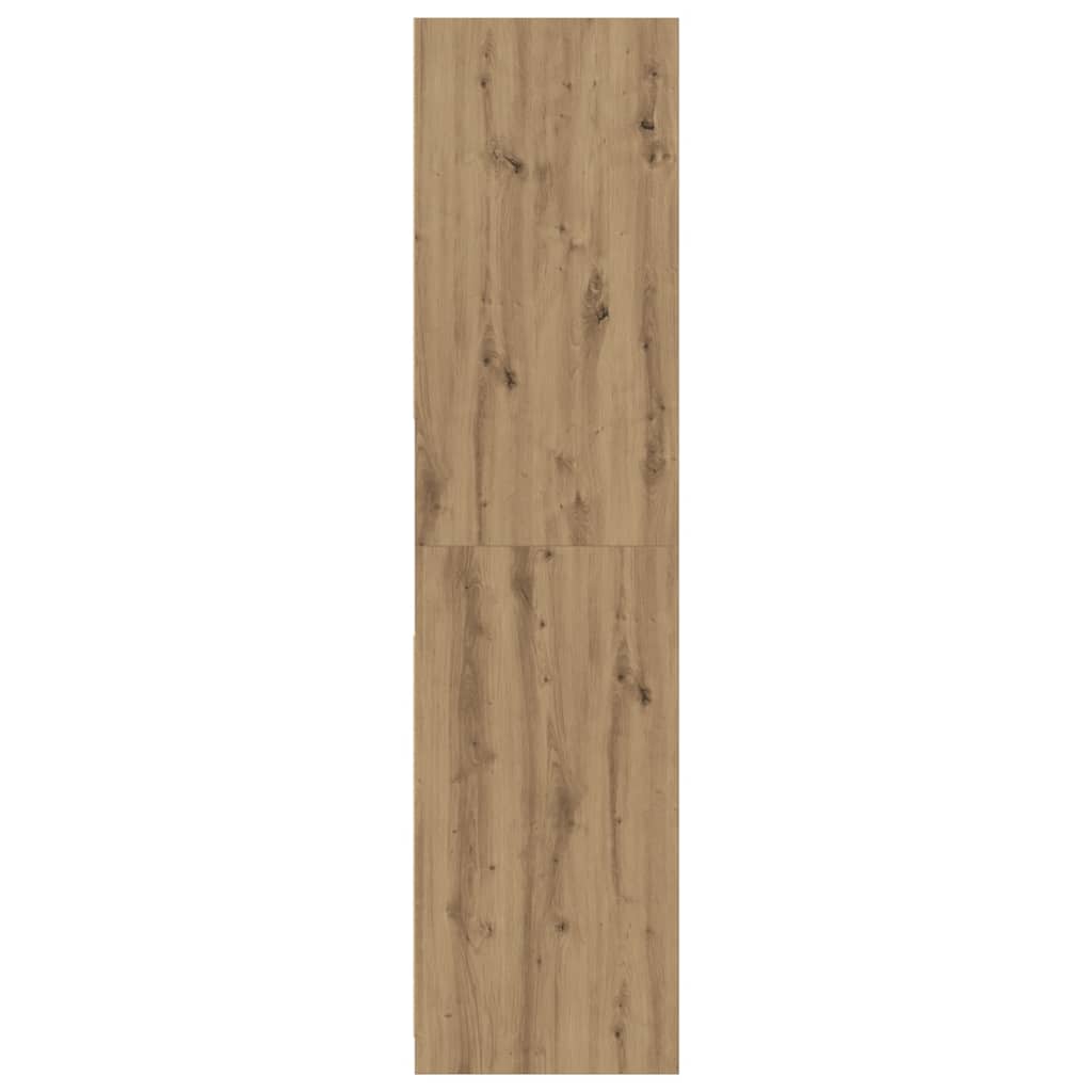 vidaXL Wardrobe Artisian Oak 80x50x200 cm Engineered Wood - Brown
