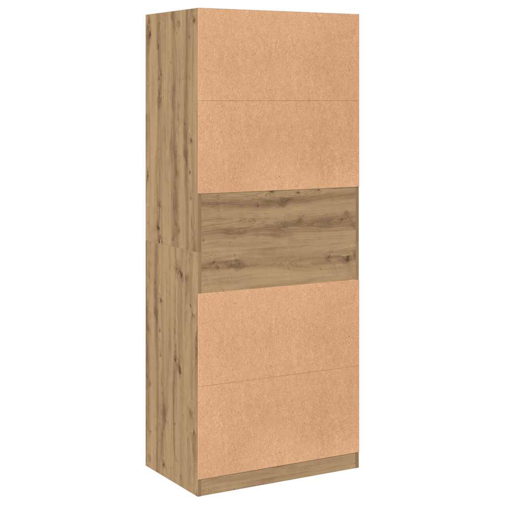 vidaXL Wardrobe Artisian Oak 80x50x200 cm Engineered Wood - Brown